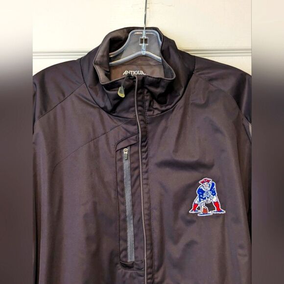 Antigua New England Patriots Pat Patriot NFL Football rain black Jacket Big XXL - Picture 3 of 10